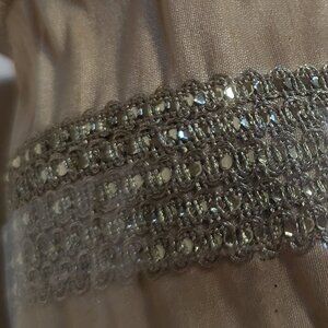 NWT Sparkly Gold Ruched Xmas Wired Fabric Ribbon Michael's Holiday Crafts Decor